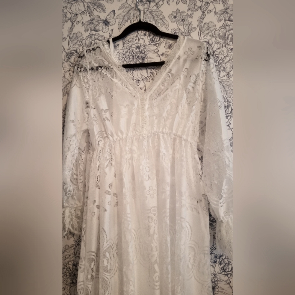 Boho Floral Lace Dress With Slip